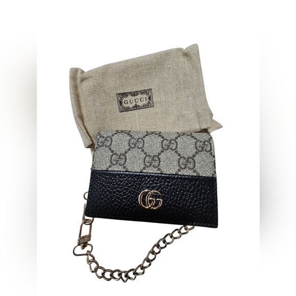 Gucci Monogram Black and Cream Crossbody Bag